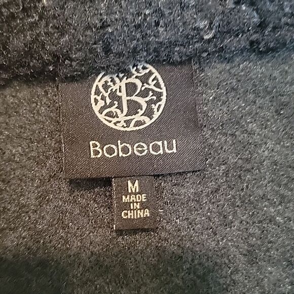 NWOT Bobeau dark green nubby knit 3/4 sleeve sweater jacket - Picture 8 of 14